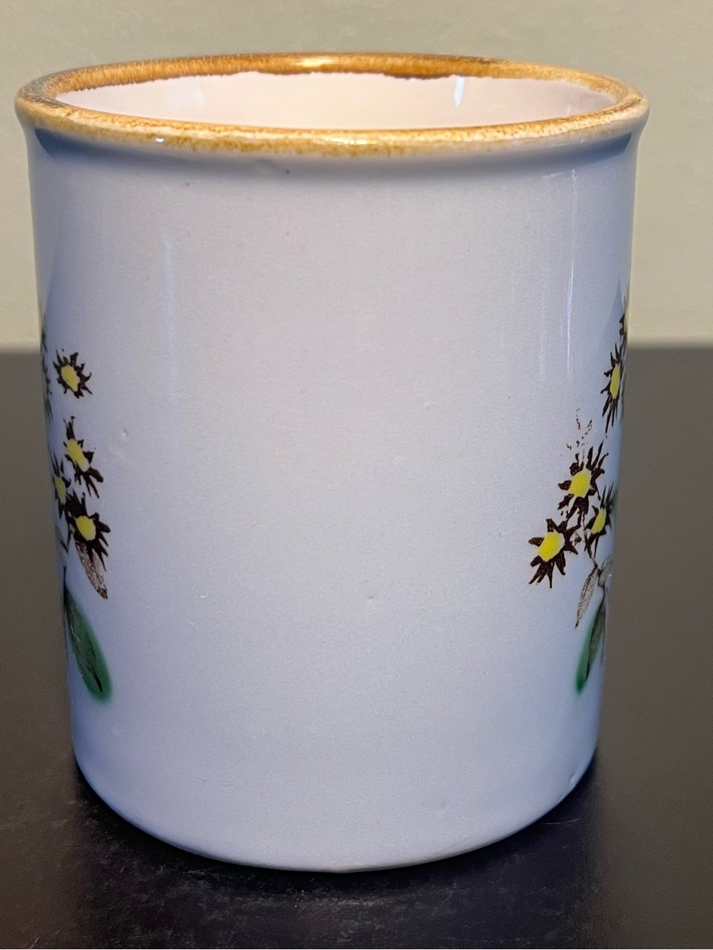Vintage Boho Speckled Stoneware Floral Coffee Mug Cup Retro 70s Mid Century 10oz - Picture 7 of 10